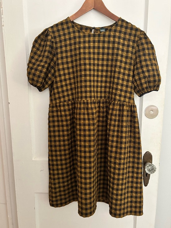 wild fable Dresses & Skirts - Wild Fable Gingham Babydoll Puff Sleeve Dress Size Medium